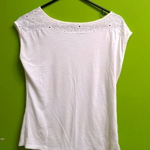 Rickis boat neck lace tee